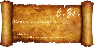 Czvik Zsuzsanna névjegykártya