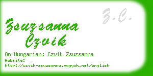 zsuzsanna czvik business card